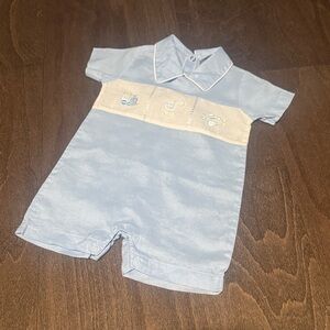 Blue and Cream Kids One Piece